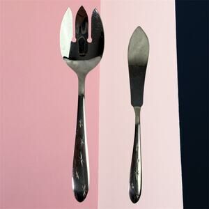 Marcrest VTG Pair Stainless Steel Serving Ford & Cheese Spreader Knife MCM